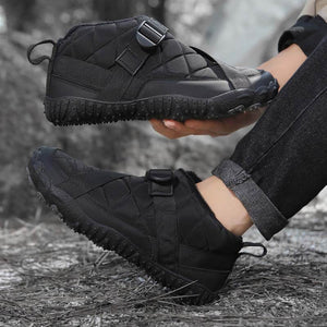 Outdoor-Schuhe für Herren und Damen, Plüschfutter, Wasserdicht, Rutschfest, Verschleißfest, Freizeit-Wanderschuhe, Schneeschuhe (Unisex)