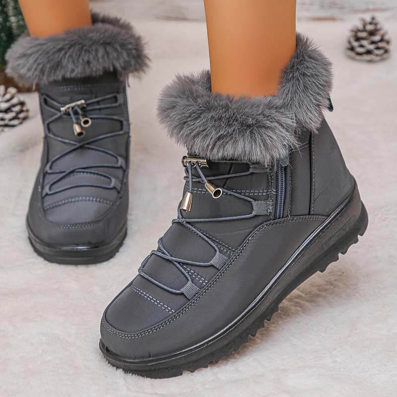 Damen-Schneestiefel Winter Warmes Fleecefutter Verdickte Baumwollschuhe