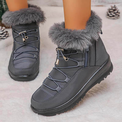 Damen-Schneestiefel Winter Warmes Fleecefutter Verdickte Baumwollschuhe