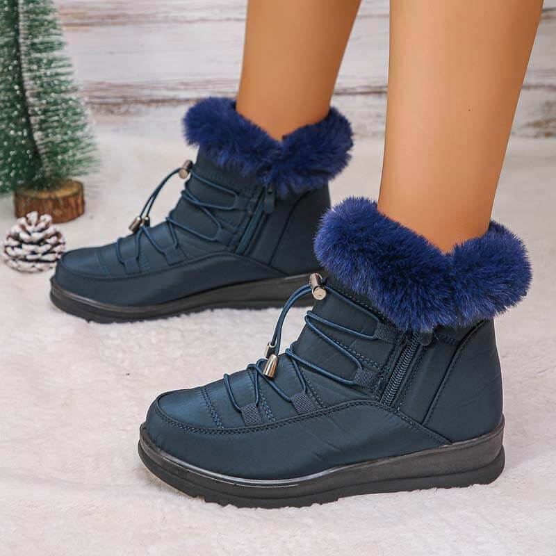 Damen-Schneestiefel Winter Warmes Fleecefutter Verdickte Baumwollschuhe