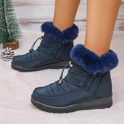 Damen-Schneestiefel Winter Warmes Fleecefutter Verdickte Baumwollschuhe