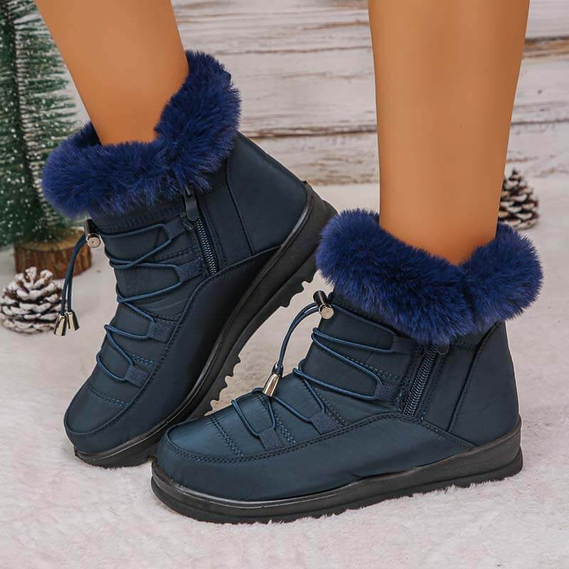 Damen-Schneestiefel Winter Warmes Fleecefutter Verdickte Baumwollschuhe