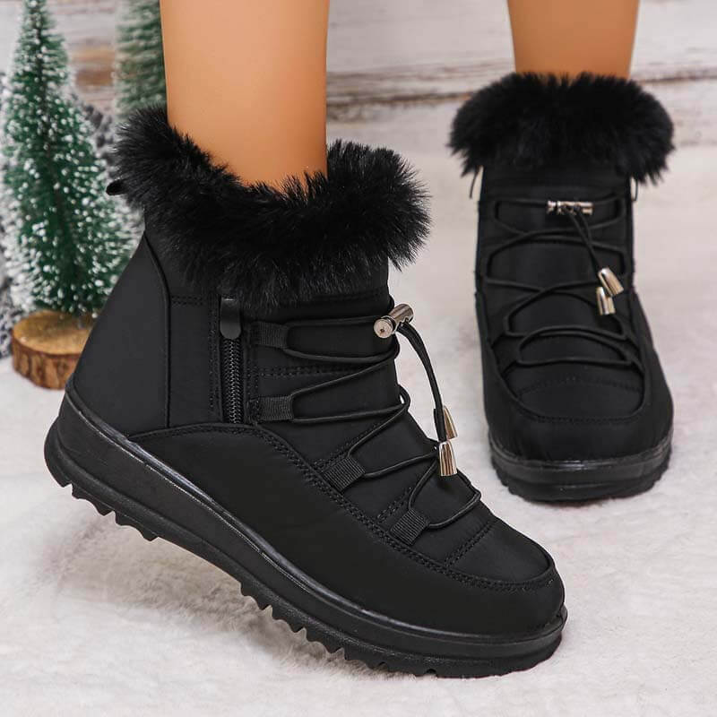 Damen-Schneestiefel Winter Warmes Fleecefutter Verdickte Baumwollschuhe