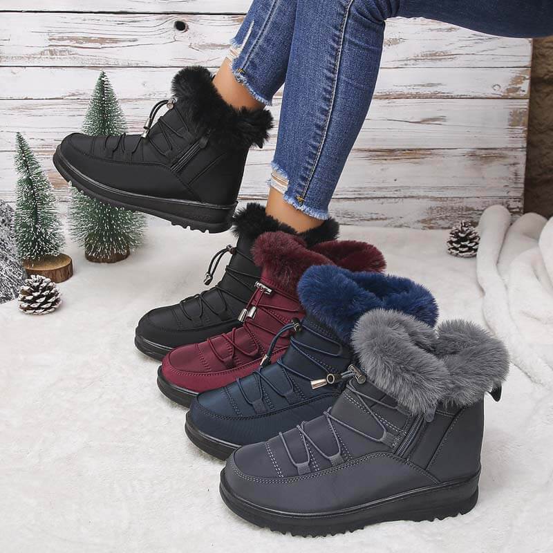 Damen-Schneestiefel Winter Warmes Fleecefutter Verdickte Baumwollschuhe