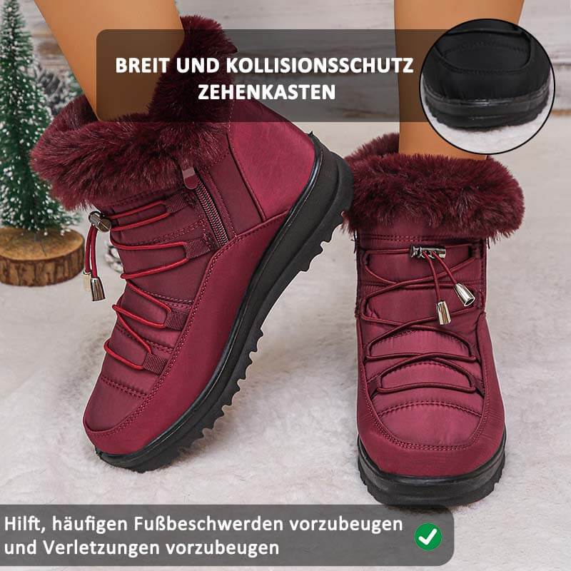Damen-Schneestiefel Winter Warmes Fleecefutter Verdickte Baumwollschuhe
