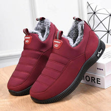 Lade das Bild in den Galerie-Viewer, Damen-Winterschuhe aus Baumwolle mit weicher Sohle und gefütterten Schneestiefeln
