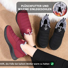 Lade das Bild in den Galerie-Viewer, Damen-Winterschuhe aus Baumwolle mit weicher Sohle und gefütterten Schneestiefeln
