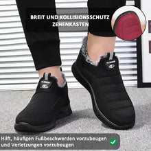 Lade das Bild in den Galerie-Viewer, Damen-Winterschuhe aus Baumwolle mit weicher Sohle und gefütterten Schneestiefeln
