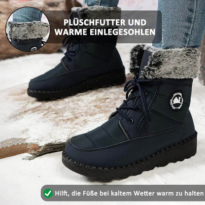Damenmode Baumwollstiefel mit dicker Sohle, höhenverstellbare lange Stiefel, kältebeständige, warme Schneestiefel