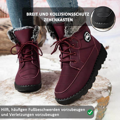 Damenmode Baumwollstiefel mit dicker Sohle, höhenverstellbare lange Stiefel, kältebeständige, warme Schneestiefel