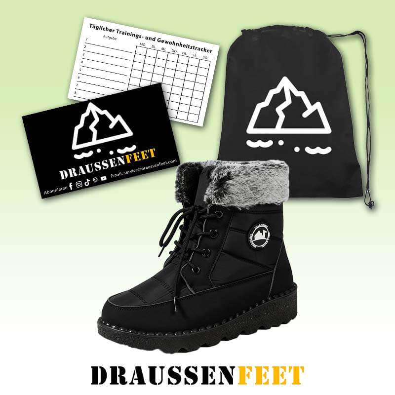 Damenmode Baumwollstiefel mit dicker Sohle, höhenverstellbare lange Stiefel, kältebeständige, warme Schneestiefel
