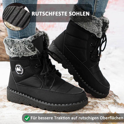 Damenmode Baumwollstiefel mit dicker Sohle, höhenverstellbare lange Stiefel, kältebeständige, warme Schneestiefel