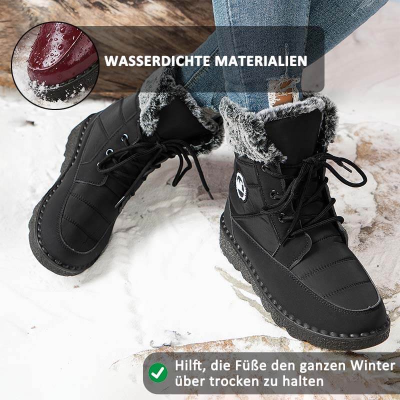 Damenmode Baumwollstiefel mit dicker Sohle, höhenverstellbare lange Stiefel, kältebeständige, warme Schneestiefel