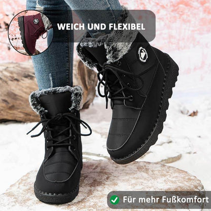 Damenmode Baumwollstiefel mit dicker Sohle, höhenverstellbare lange Stiefel, kältebeständige, warme Schneestiefel