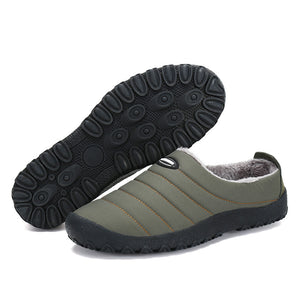 draussenfeet winter schneeschuhe hausschuhe 31164 armeegrun