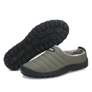 Lenque de felpa para hombres Slip de tela impermeable en la zapatilla informal de salmuera suave