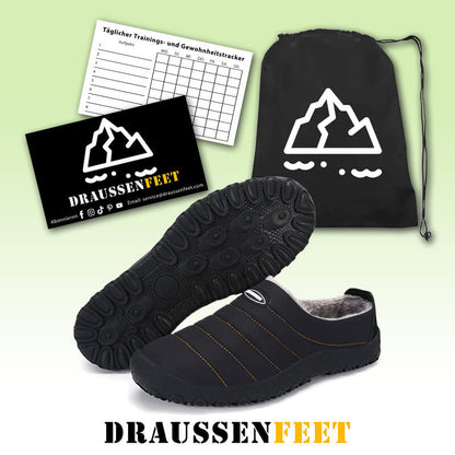 Herren Plüschfutter Wasserdichter Stoff Slip On Soft Sole Casual Slipper