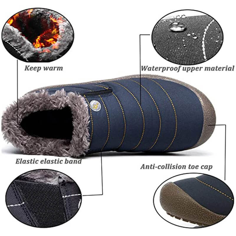 Wasserdichte Warme mit Plüsch Gefütterte Outdoor-Schuhe Stiefeletten Unisex