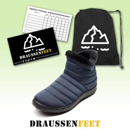 Rutschfeste wasserdichte Damen-Schneeschuhe mit Reißverschluss aus Baumwolle