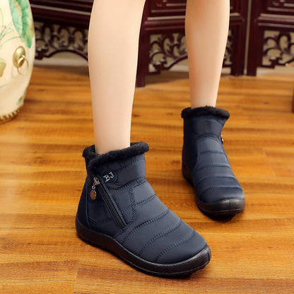 Women winter snowshoes thick plush waterproof cotton shoes