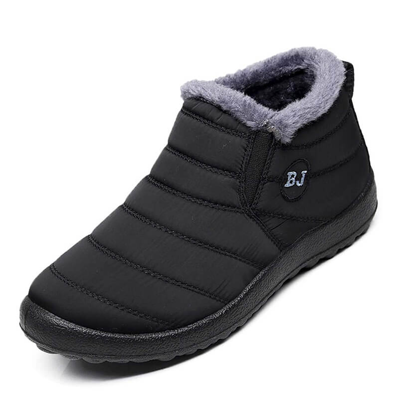 Calientes raquetas de nieve para hombres Feed de pelaje al aire libre zapatos de invierno anti-deslizamiento de botín liviano