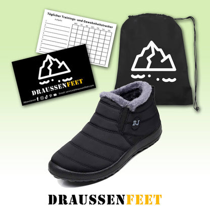 Warme Schneeschuhe für Herren Outdoor Pelzfutter Winterschuhe Anti-Slip Lightweight Ankle Bootie