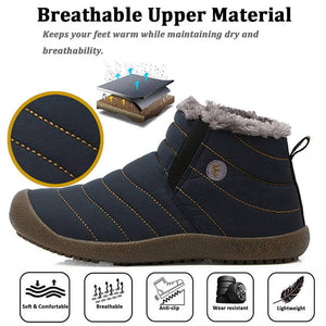 Slip en los botines de tobillo anti-slip-water resistente a las zapatillas de nieve con zapatillas de nieve al aire libre