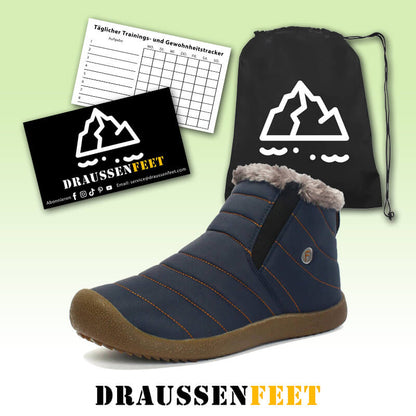 Herren Slip On Ankle Booties Anti-Rutsch-Wasserbeständige Pelzgefütterte Schneeschuhe Outdoor-Sneakers