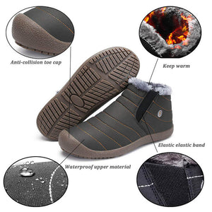 Slip en los botines de tobillo anti-slip-water resistente a las zapatillas de nieve con zapatillas de nieve al aire libre