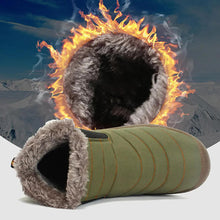 Cargar imagen en el visor de la galería, Slip en los botines de tobillo anti-slip-water resistente a las zapatillas de nieve con zapatillas de nieve al aire libre
