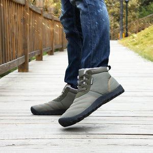 Große Größe Herren Streifen wasserdichte Plüsch Futter Streifen Stiefeletten
