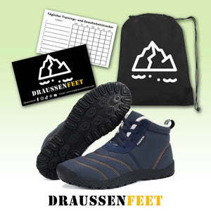 Große Größe Herren Streifen wasserdichte Plüsch Futter Streifen Stiefeletten