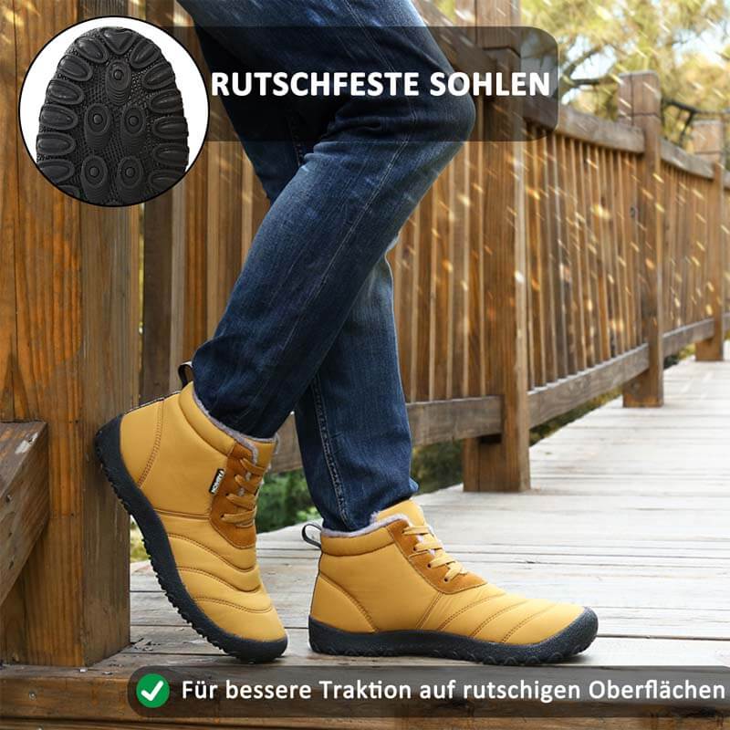 Große Größe Herren Streifen wasserdichte Plüsch Futter Streifen Stiefeletten