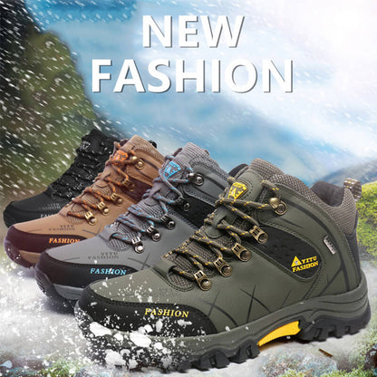 Herren Wasserdichte Leder Turnschuhe Super Warm Outdoor High-Top Wanderschuhe Arbeitsschuhe Winter Schneeschuhe