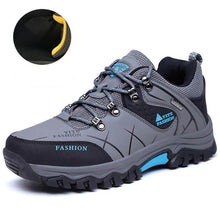 Lade das Bild in den Galerie-Viewer, Herren Wasserdichte Leder Turnschuhe Super Warm Outdoor Wanderschuhe Arbeitsschuhe Winter Schneeschuhe
