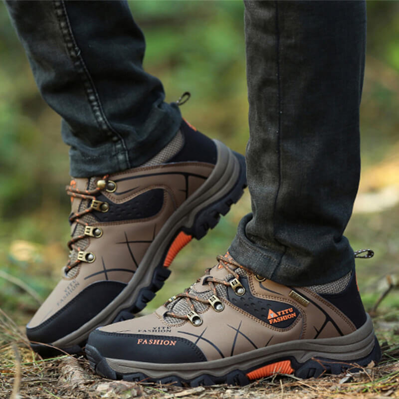 Herren Wasserdichte Leder Turnschuhe Super Warm Outdoor Wanderschuhe Arbeitsschuhe Winter Schneeschuhe