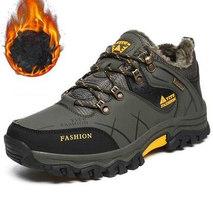 Herren Wasserdichte Leder Turnschuhe Super Warm Outdoor Wanderschuhe Arbeitsschuhe Winter Schneeschuhe