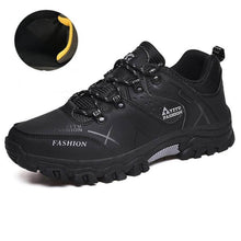 Lade das Bild in den Galerie-Viewer, Herren Wasserdichte Leder Turnschuhe Super Warm Outdoor Wanderschuhe Arbeitsschuhe Winter Schneeschuhe
