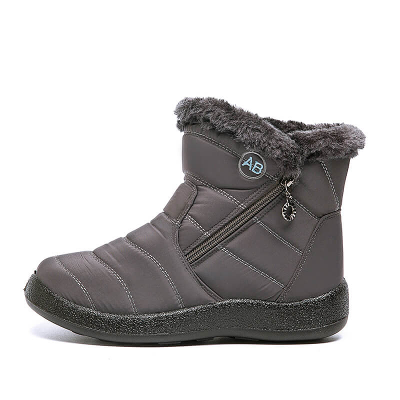 Women's winter snowshoes ankle short boots slip on waterproof outdoor women ankle boots fur -lined warm shoes
