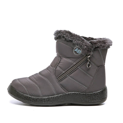 Women's winter snowshoes ankle short boots slip on waterproof outdoor women ankle boots fur -lined warm shoes