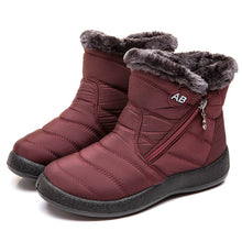 Load image into Gallery viewer, Women&#39;s winter snowshoes ankle short boots slip on waterproof outdoor women ankle boots fur -lined warm shoes
