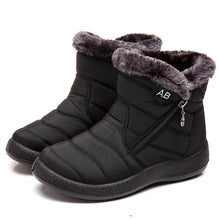 Load image into Gallery viewer, Women&#39;s winter snowshoes ankle short boots slip on waterproof outdoor women ankle boots fur -lined warm shoes
