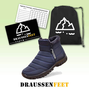 Winterschuhe Herren Kunstfell Warm Gefüttert Reißverschluss Winterstiefel Schneestiefel