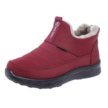 Women's snow boots winter shoes for women fur feed warm winter ankle boots outdoor zipper waterproof slip on comfortable shoes