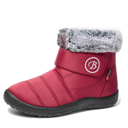 Women's snow boots winter shoes with fur-fed warm slip boots for women waterproof booties comfortable outdoor-anti slip shoes