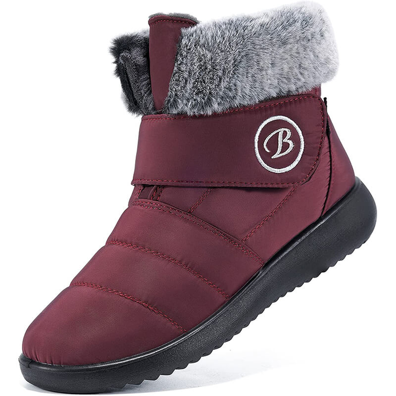 Women's snow boots winter shoes with fur-fed warm slip boots for women waterproof booties comfortable outdoor-anti slip shoes
