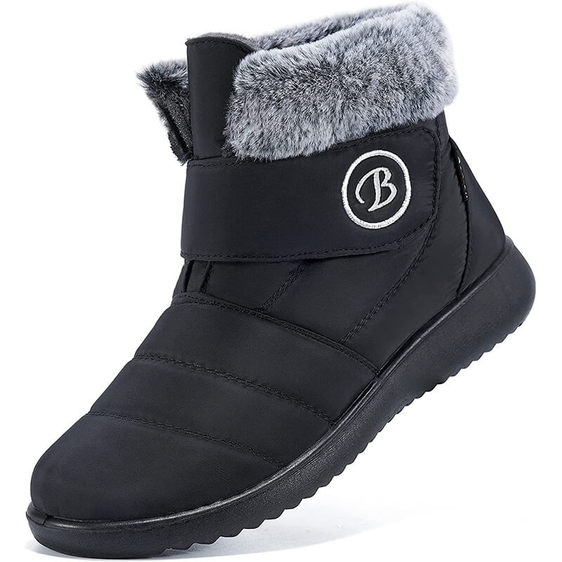 Women's snow boots winter shoes with fur-fed warm slip boots for women waterproof booties comfortable outdoor-anti slip shoes
