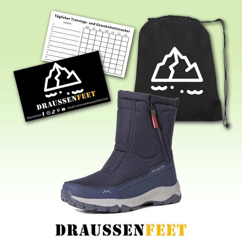 Botas de nieve para hombres con cremallera lateral, impermeable, no deslizante, resistente al desgaste, espesas y aterciopeladas tibias