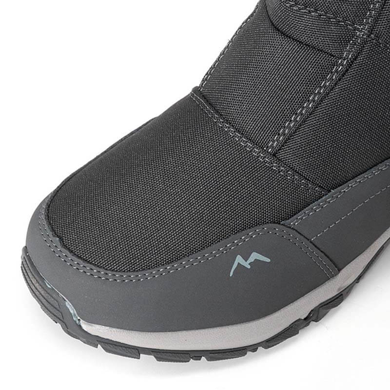Botas de nieve para hombres con cremallera lateral, impermeable, no deslizante, resistente al desgaste, espesas y aterciopeladas tibias