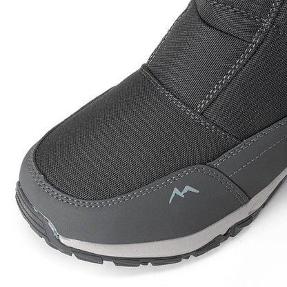 Botas de nieve para hombres con cremallera lateral, impermeable, no deslizante, resistente al desgaste, espesas y aterciopeladas tibias